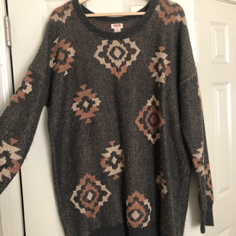 Glittery long sweater
